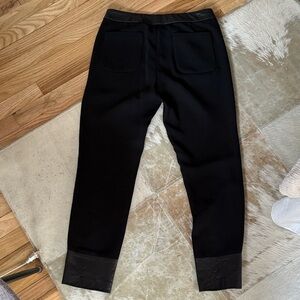 rag & bone leather trimmed black dress pants